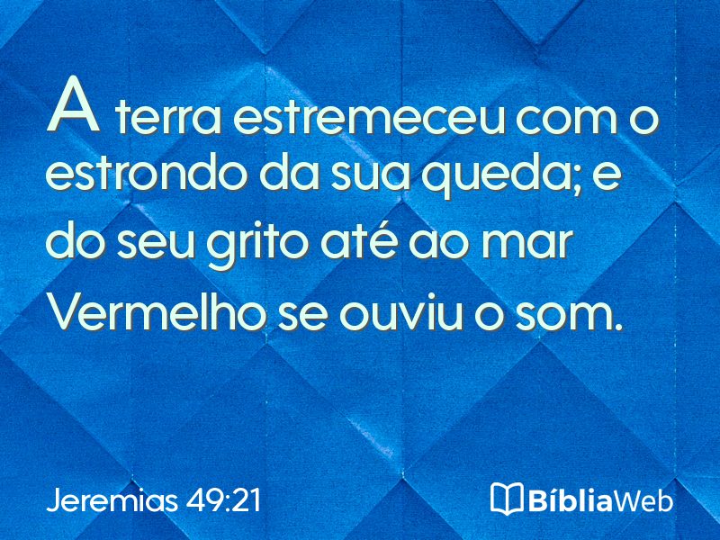 Jeremias 49:21 em imagem para compartilhar