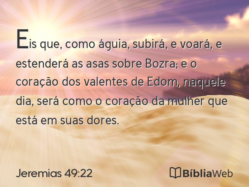 Jeremias 49:22 em imagem para compartilhar