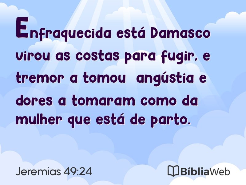 Jeremias 49:24 em imagem para compartilhar