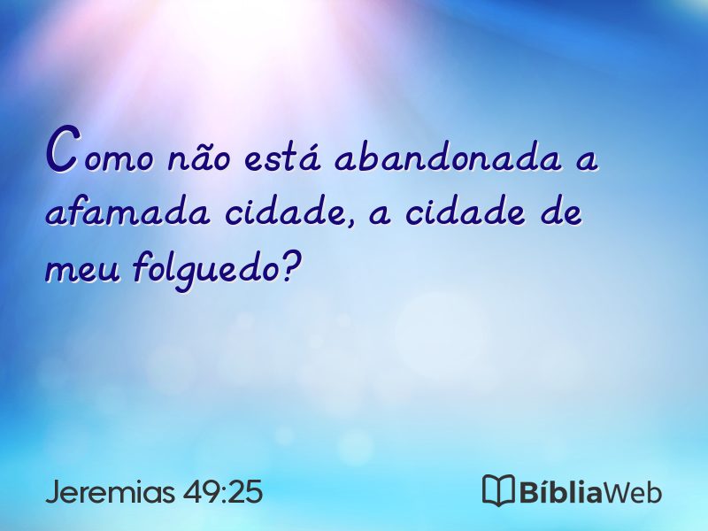 Jeremias 49:25 em imagem para compartilhar