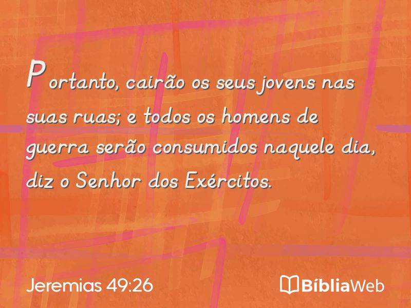 Jeremias 49:26 em imagem para compartilhar