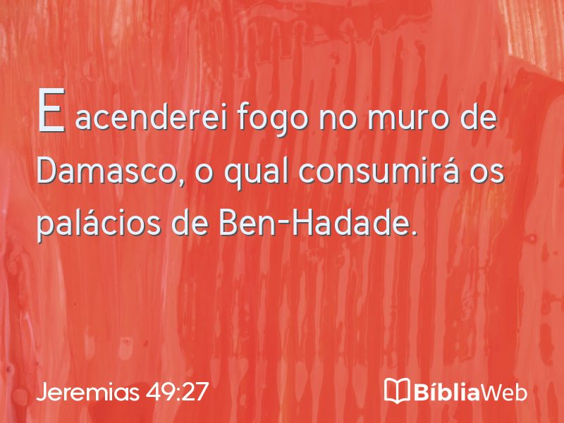 Jeremias 49:27 em imagem para compartilhar