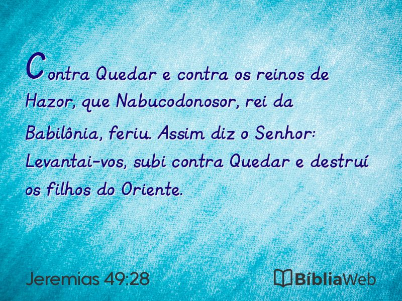 Jeremias 49:28 em imagem para compartilhar