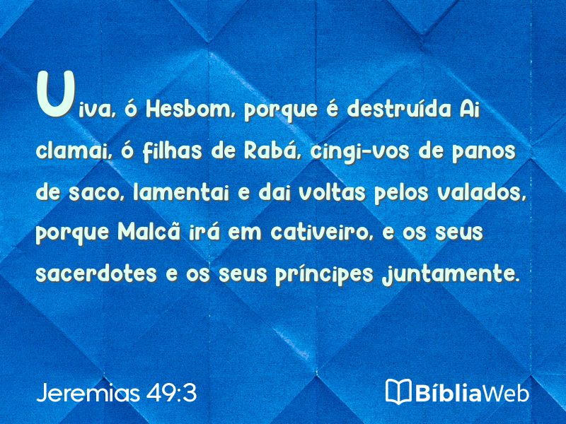 Jeremias 49:3 em imagem para compartilhar