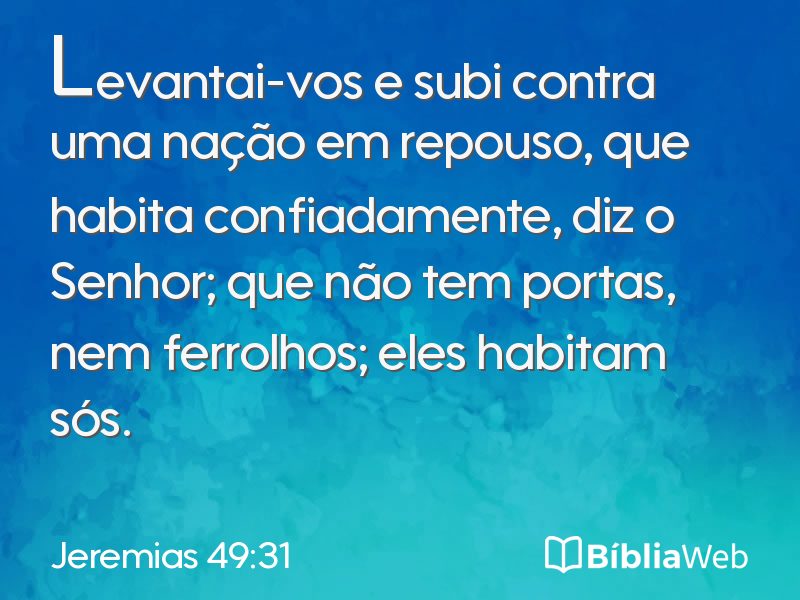Jeremias 49:31 em imagem para compartilhar