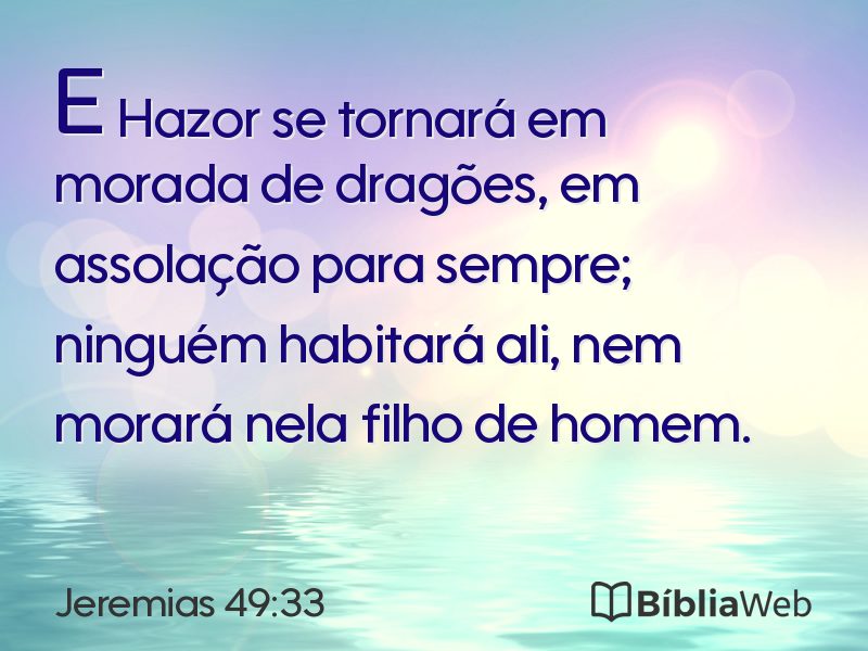 Jeremias 49:33 em imagem para compartilhar