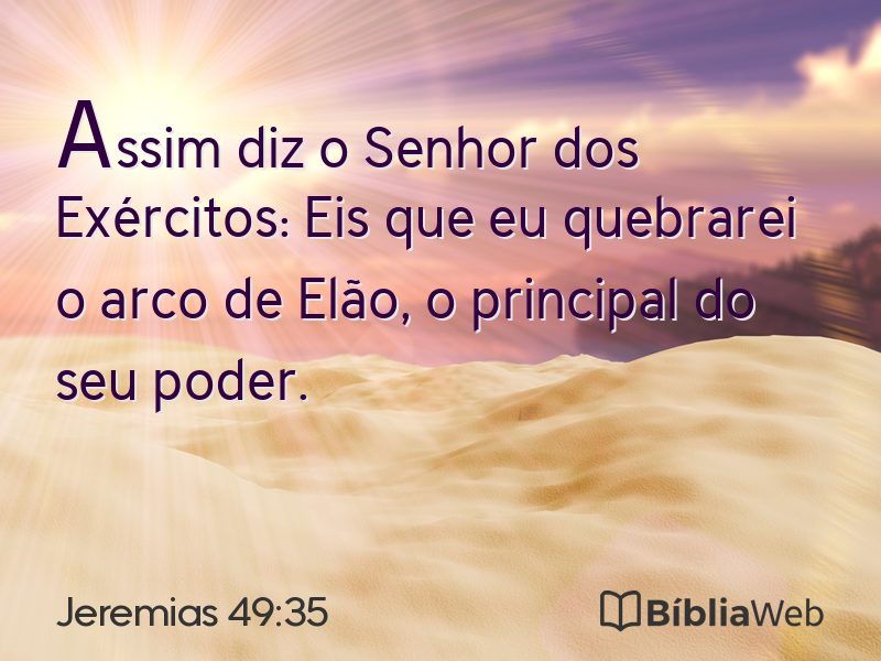 Jeremias 49:35 em imagem para compartilhar