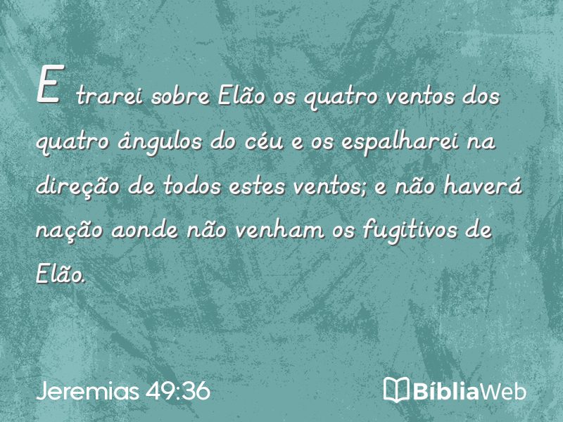 Jeremias 49:36 em imagem para compartilhar
