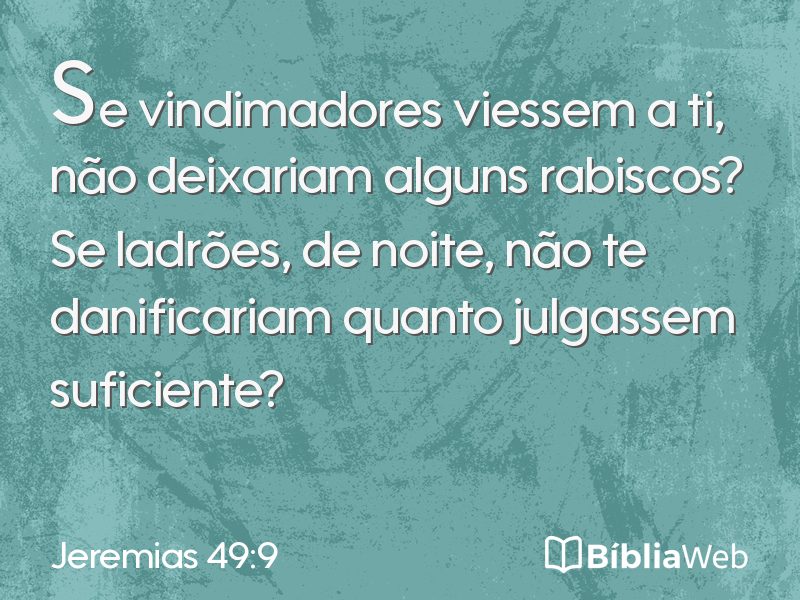 Jeremias 49:9 em imagem para compartilhar