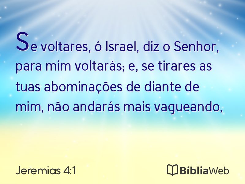 Jeremias 4:1 em imagem para compartilhar