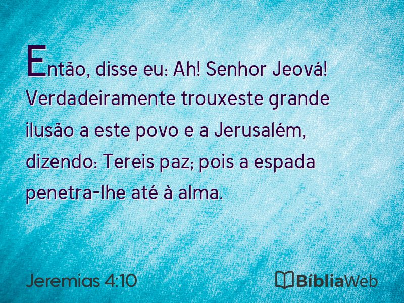Jeremias 4:10 em imagem para compartilhar