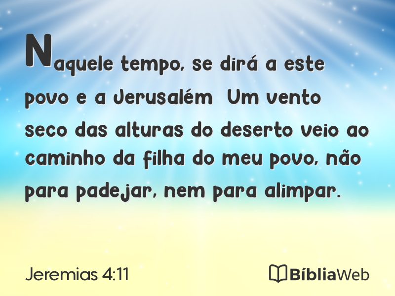 Jeremias 4:11 em imagem para compartilhar