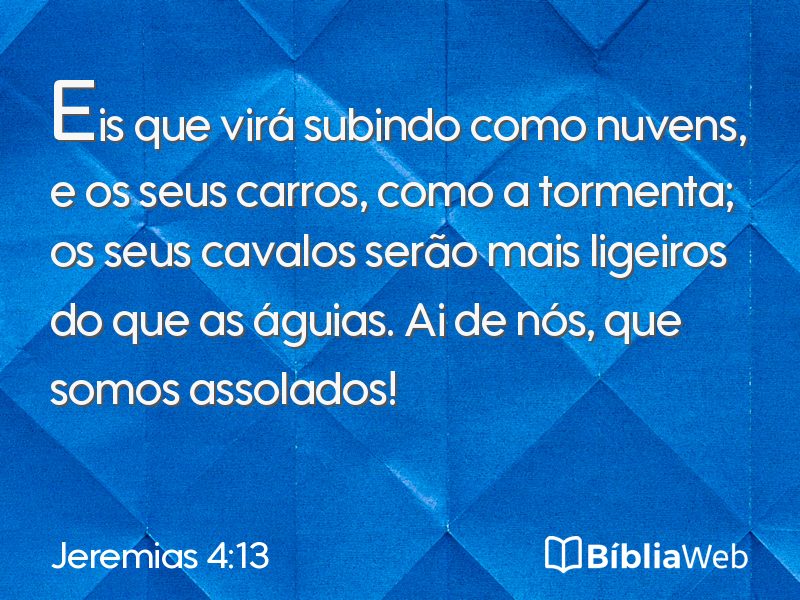 Jeremias 4:13 em imagem para compartilhar