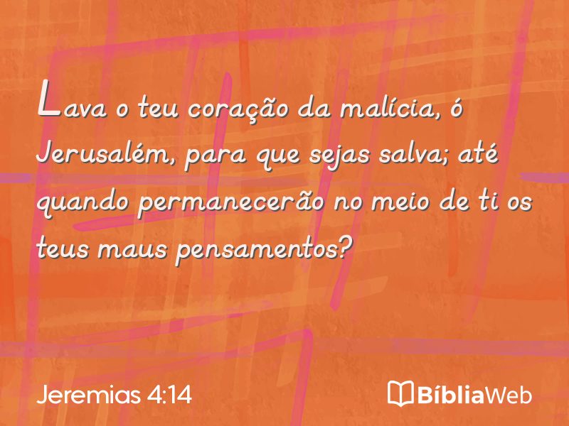 Jeremias 4:14 em imagem para compartilhar