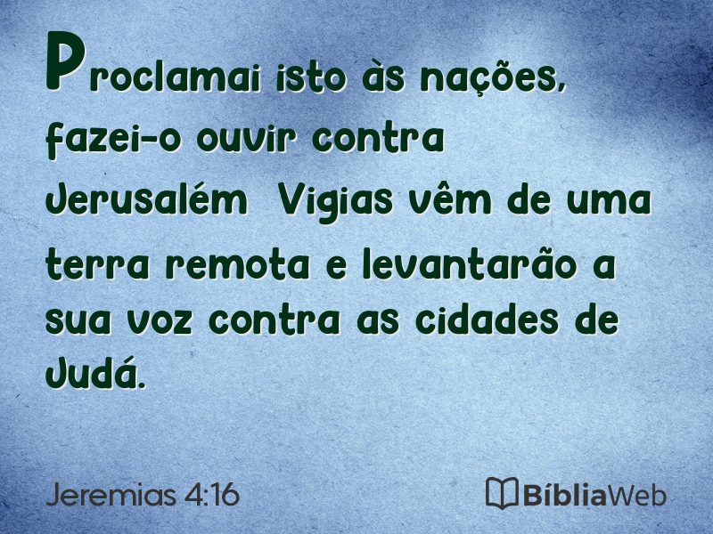 Jeremias 4:16 em imagem para compartilhar