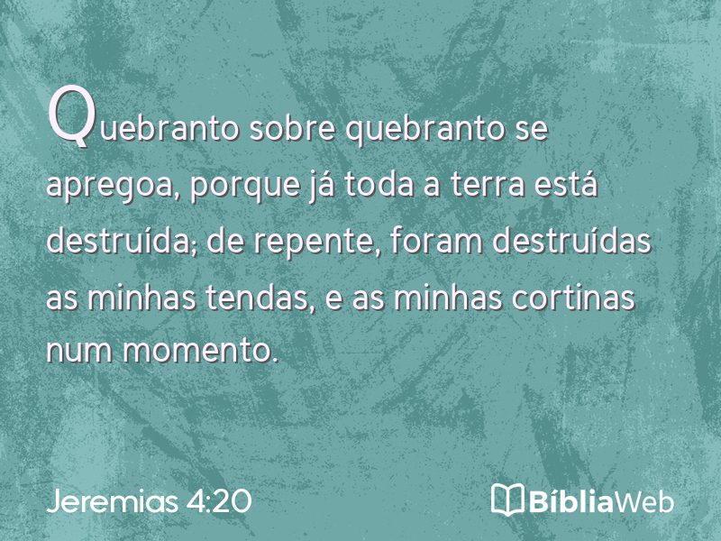 Jeremias 4:20 em imagem para compartilhar