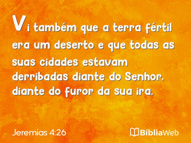Jeremias 4:26 em imagem para compartilhar