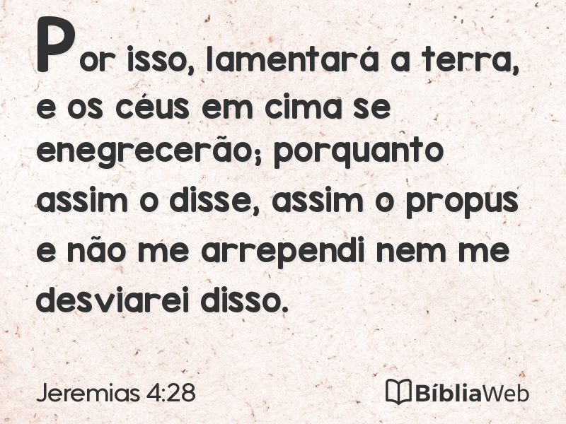Jeremias 4:28 em imagem para compartilhar