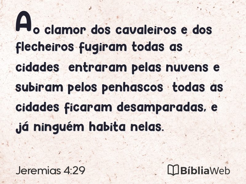 Jeremias 4:29 em imagem para compartilhar