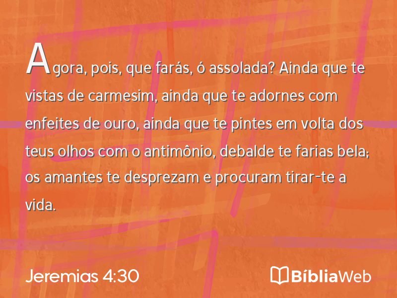 Jeremias 4:30 em imagem para compartilhar