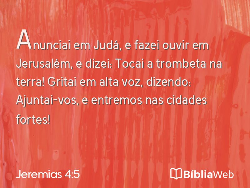 Jeremias 4:5 em imagem para compartilhar
