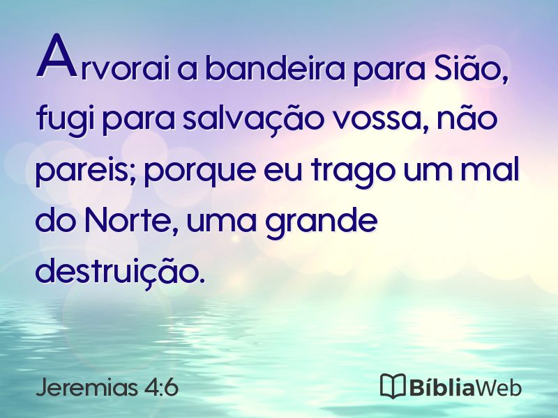 Jeremias 4:6 em imagem para compartilhar