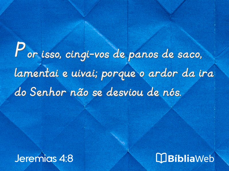 Jeremias 4:8 em imagem para compartilhar
