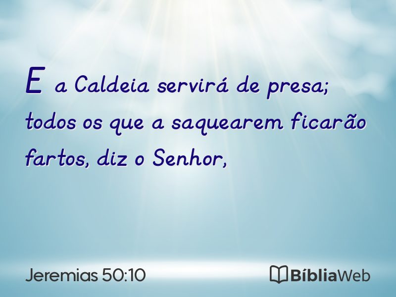 Jeremias 50:10 em imagem para compartilhar