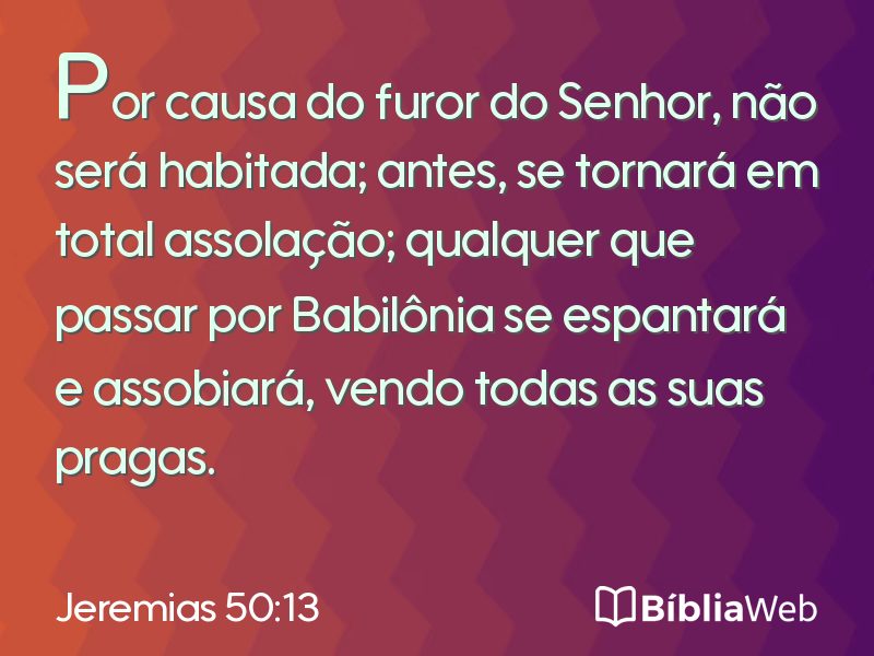 Jeremias 50:13 em imagem para compartilhar