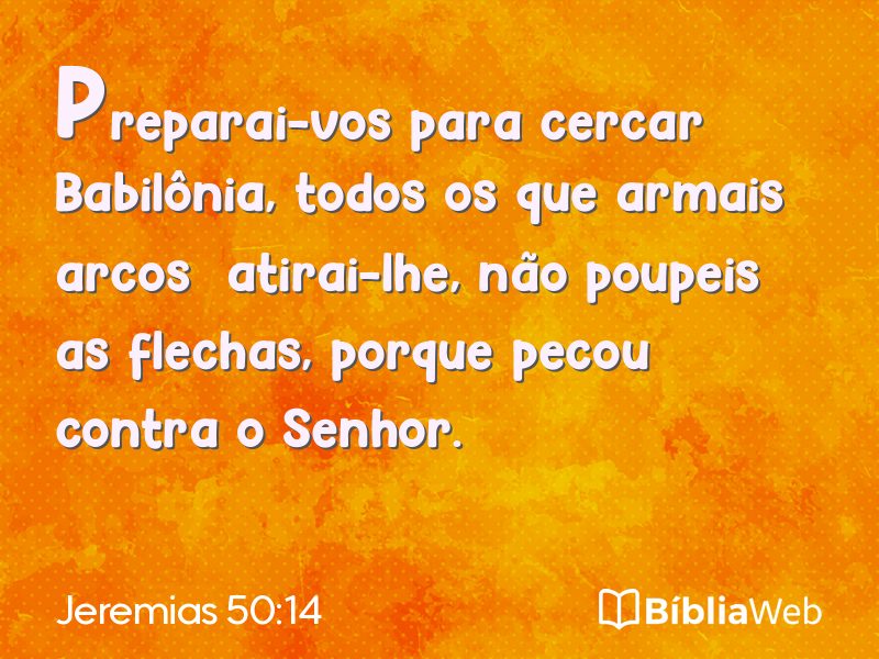 Jeremias 50:14 em imagem para compartilhar