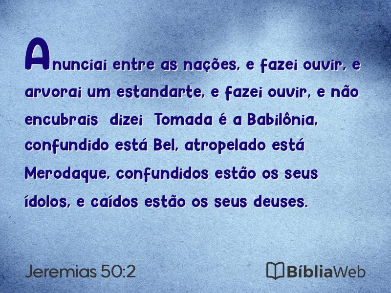Jeremias 50:2 em imagem para compartilhar