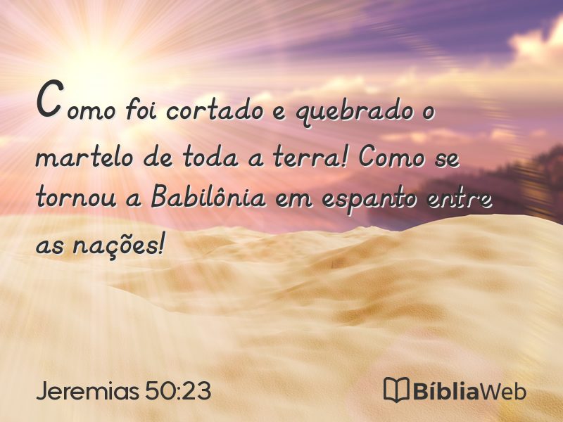 Jeremias 50:23 em imagem para compartilhar