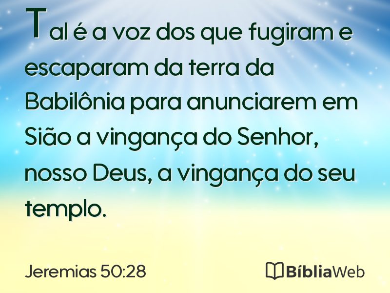Jeremias 50:28 em imagem para compartilhar