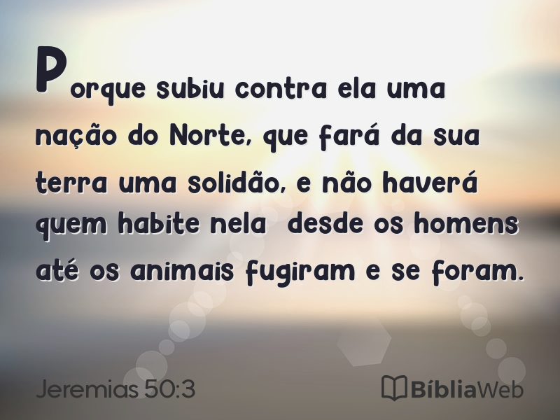 Jeremias 50:3 em imagem para compartilhar