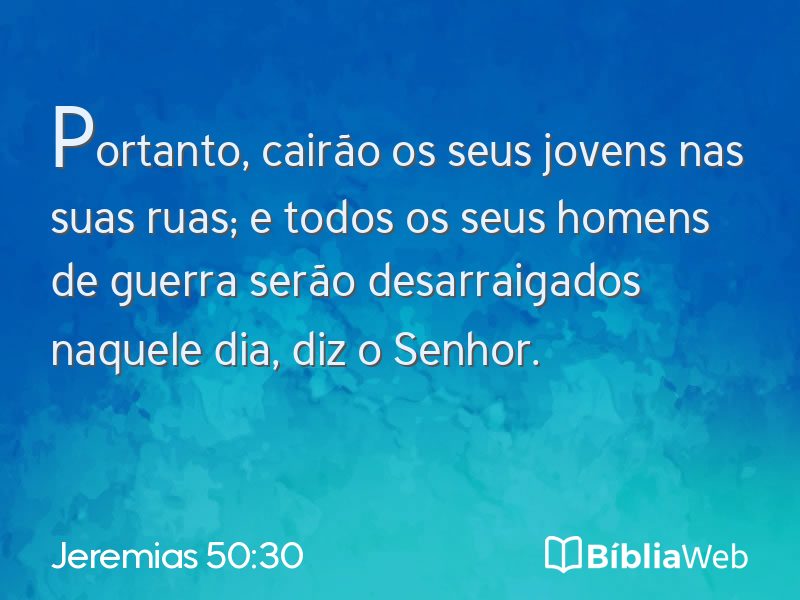 Jeremias 50:30 em imagem para compartilhar