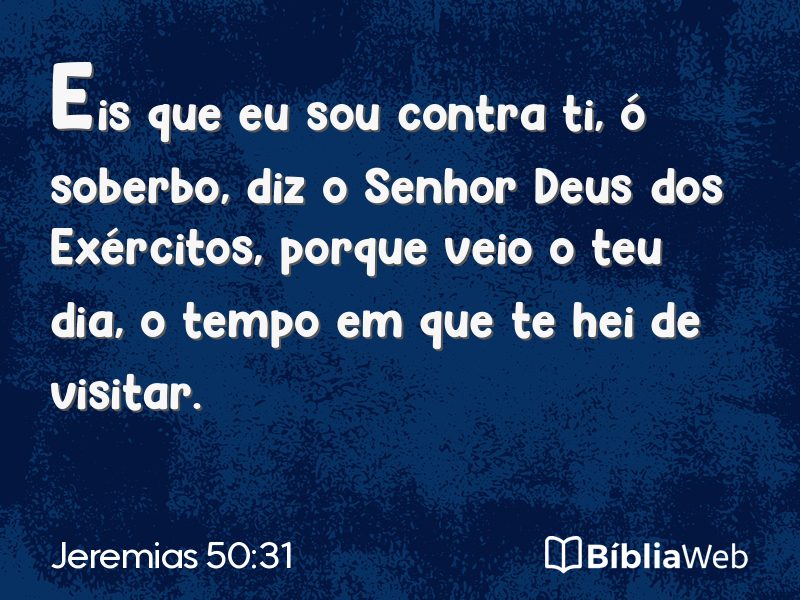 Jeremias 50:31 em imagem para compartilhar