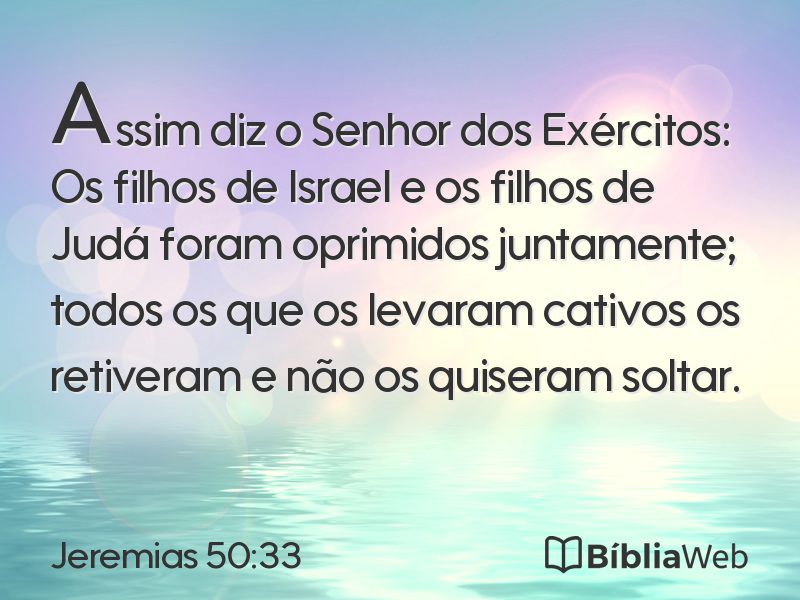 Jeremias 50:33 em imagem para compartilhar
