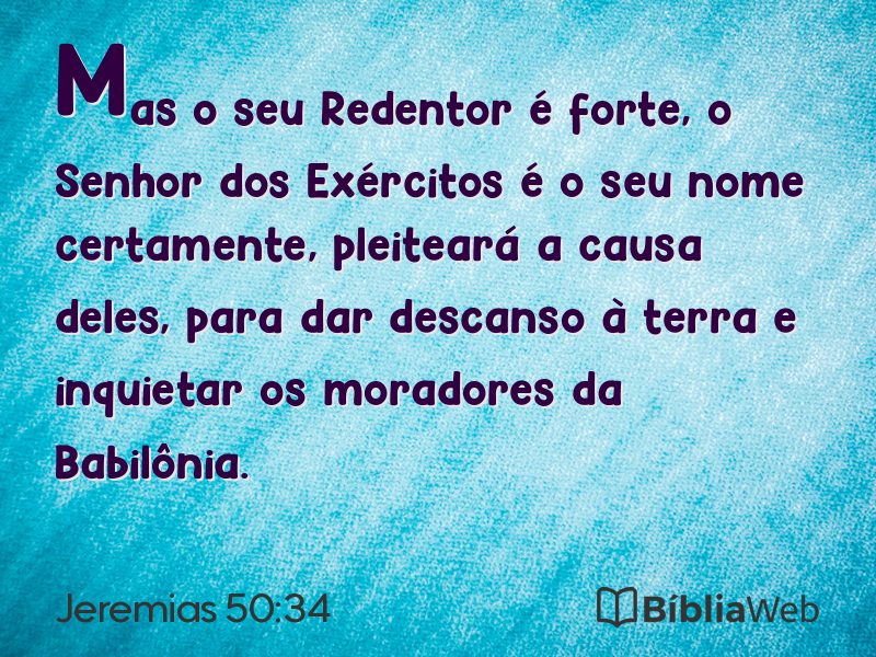 Jeremias 50:34 em imagem para compartilhar