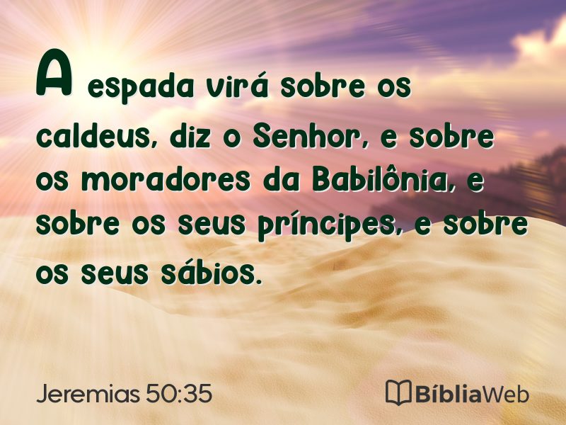 Jeremias 50:35 em imagem para compartilhar