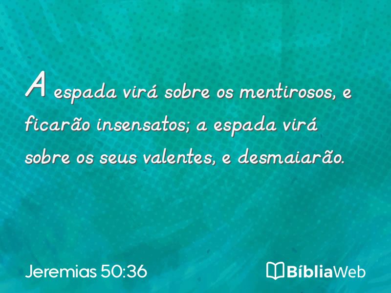 Jeremias 50:36 em imagem para compartilhar