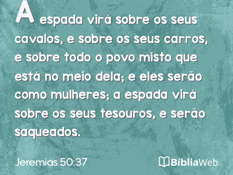 Jeremias 50:37 em imagem para compartilhar