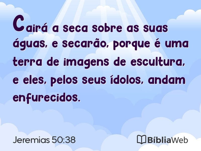 Jeremias 50:38 em imagem para compartilhar