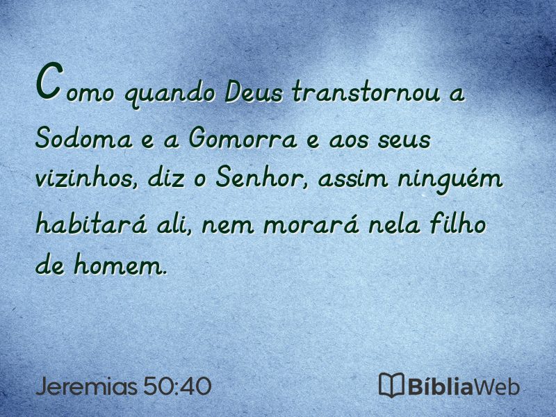 Jeremias 50:40 em imagem para compartilhar