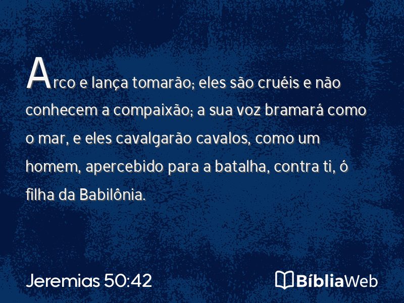 Jeremias 50:42 em imagem para compartilhar