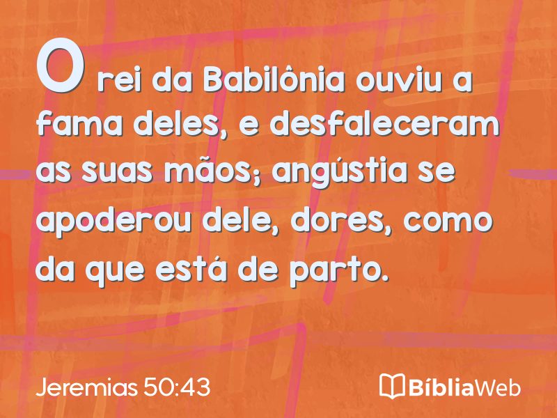 Jeremias 50:43 em imagem para compartilhar