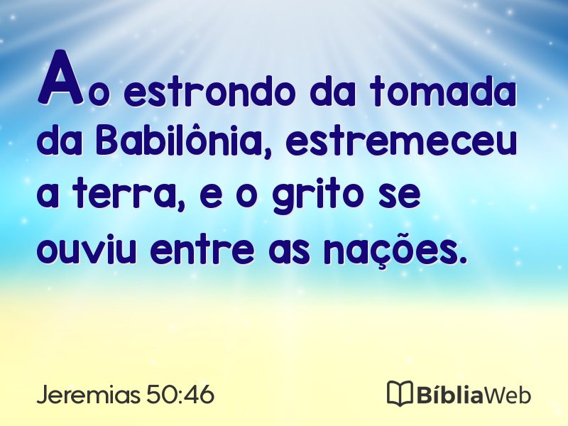 Jeremias 50:46 em imagem para compartilhar
