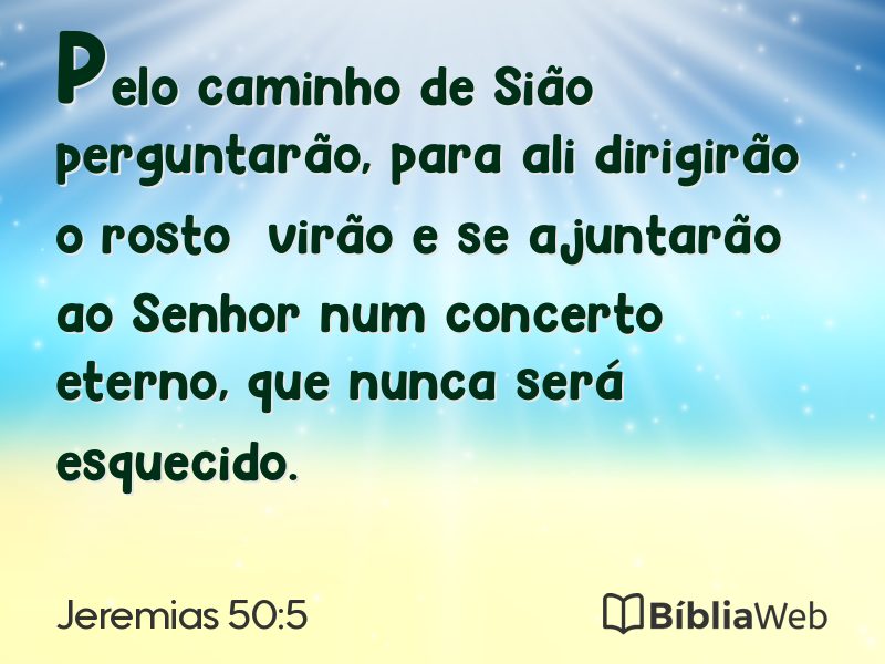 Jeremias 50:5 em imagem para compartilhar