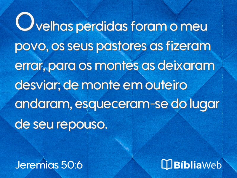Jeremias 50:6 em imagem para compartilhar