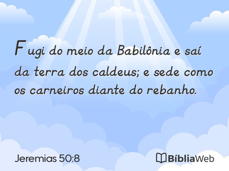 Jeremias 50:8 em imagem para compartilhar