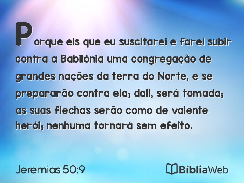 Jeremias 50:9 em imagem para compartilhar